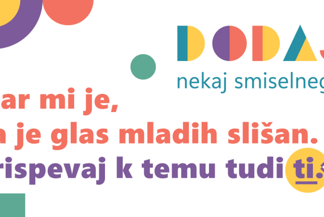 MAR NAM JE: DELITE ANKETO O PARTICIPACIJI MLADIH IN NAM POMAGAJTE DO POMEMBNIH ODGOVOROV