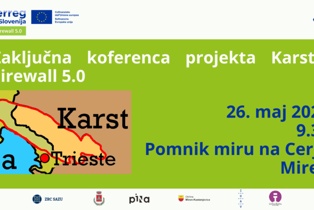 Vabljeni na zaključno konferenco projekta Karst Firewall 5.0