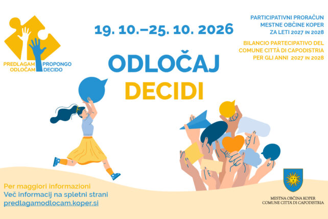 Sooblikuj svoje mesto: Za projekte mladih v sklopu participativnega proračuna Mestne občine Koper prvič na voljo 100.000 €