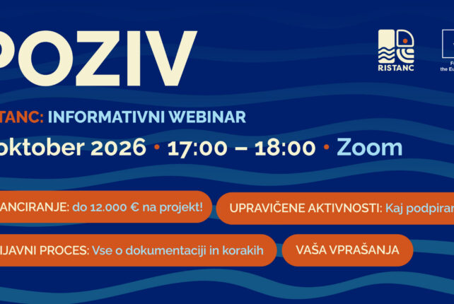 Vse o prijavi na poziv RISTANC — Vabilo na informativni spletni seminar (6. oktober)